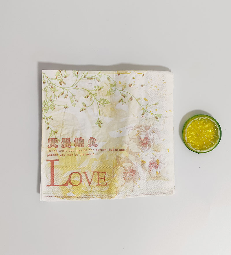 Personalized Printed Folding Paper Napkins For Wedding