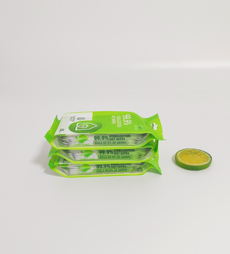 Individually Wrapped Antibacterial Wet Wipes For Hand