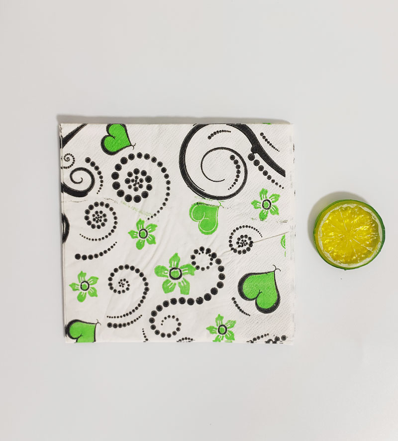 Wholesale Green Heart Napkins Printed Paper Napkins