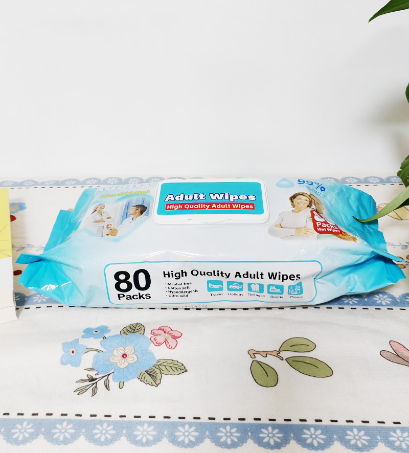 High Quality Incontinence Antibacterial Body Wet Wipes for Adults with Custom Logo