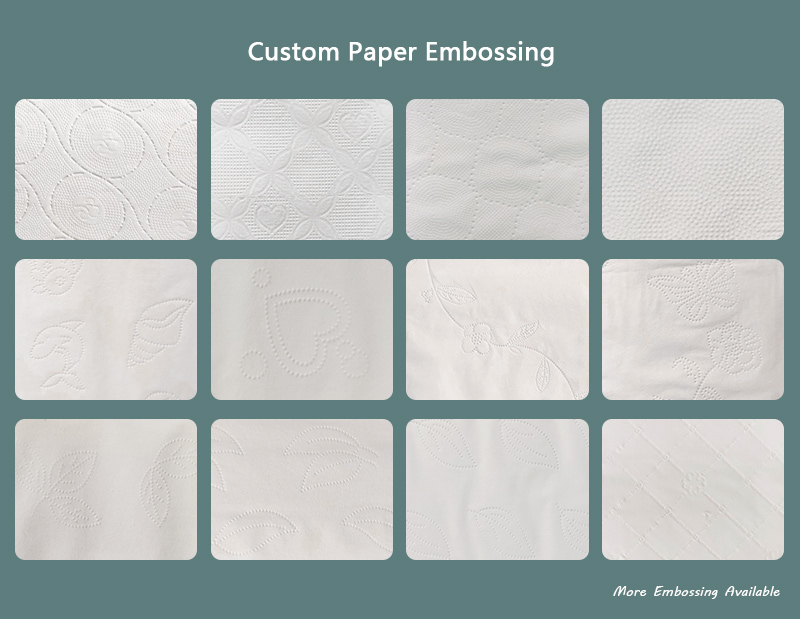 custom toilet paper embossing